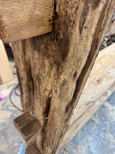 RUSTIC LARGE SALVAGED WOOD SHELF UNIT