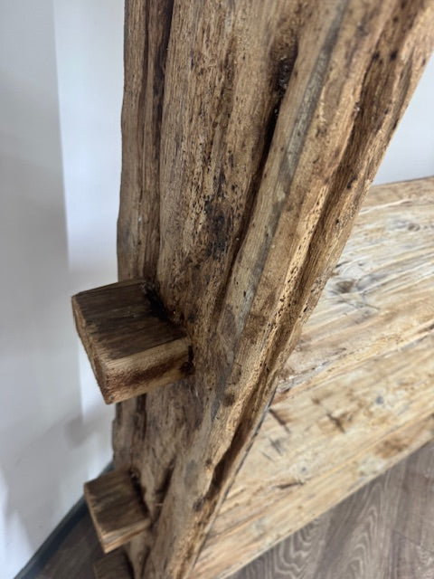 RUSTIC LARGE SALVAGED WOOD SHELF UNIT