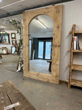 Large Reclaimed Wood Arch Mirror 220cm x 120cm | Salvage Boutique