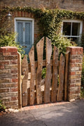 Rustic Waney Oak Garden Gate – Handmade Solid Oak Cottage Gate